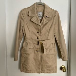Old Navy Tan Trench Coat XS